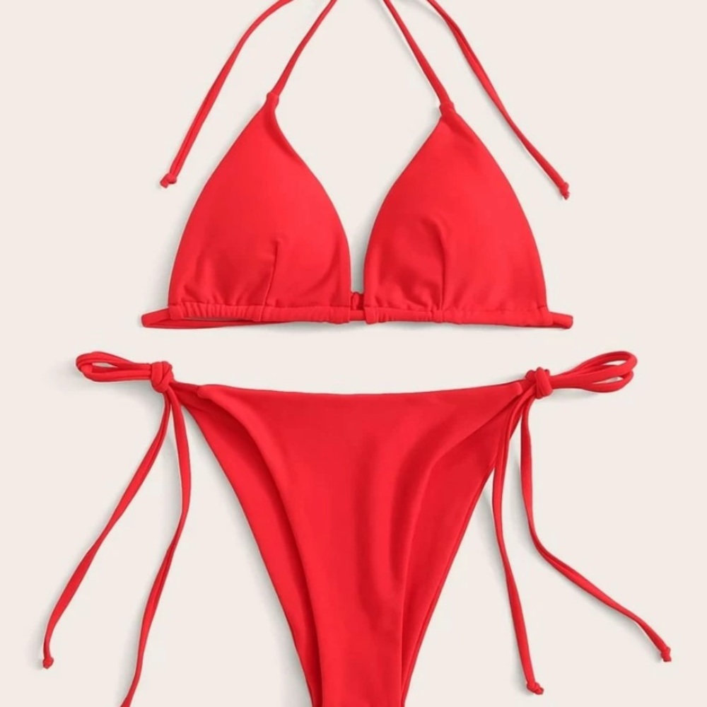 Red Halter Swimsuit